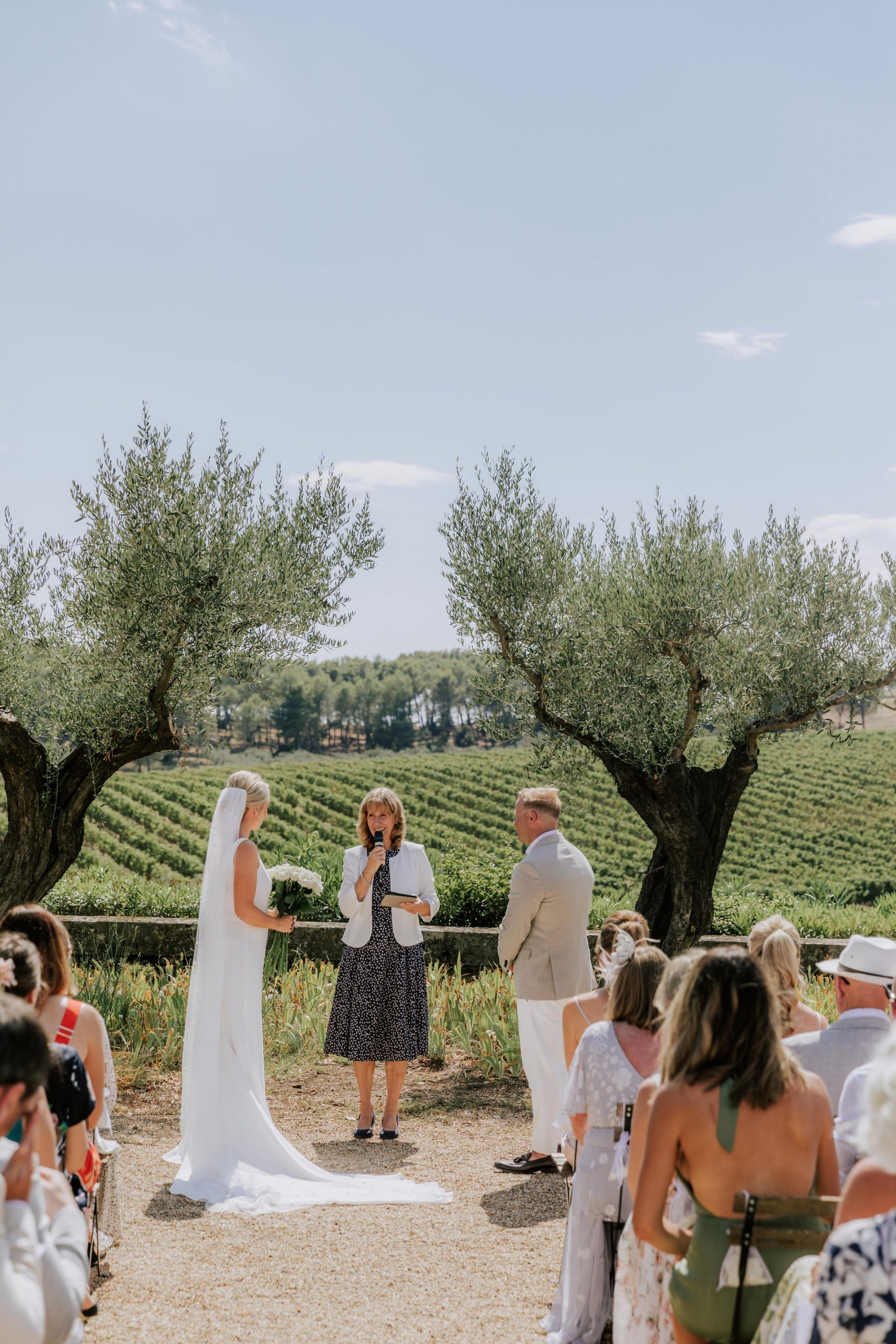 Wedding among the olive trees and vineyards
